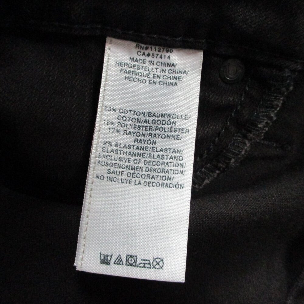 NWT True Religion Jeans Womens 33 Black Denim Super Skinny Moto Stretch Flap - Picture 11 of 14